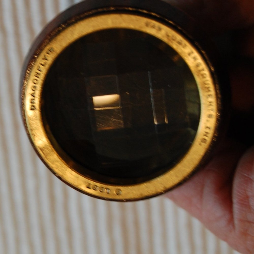 1987 Van Court International Dragonfly Wooden Kaleidoscope Prism in Box - Picture 14 of 16